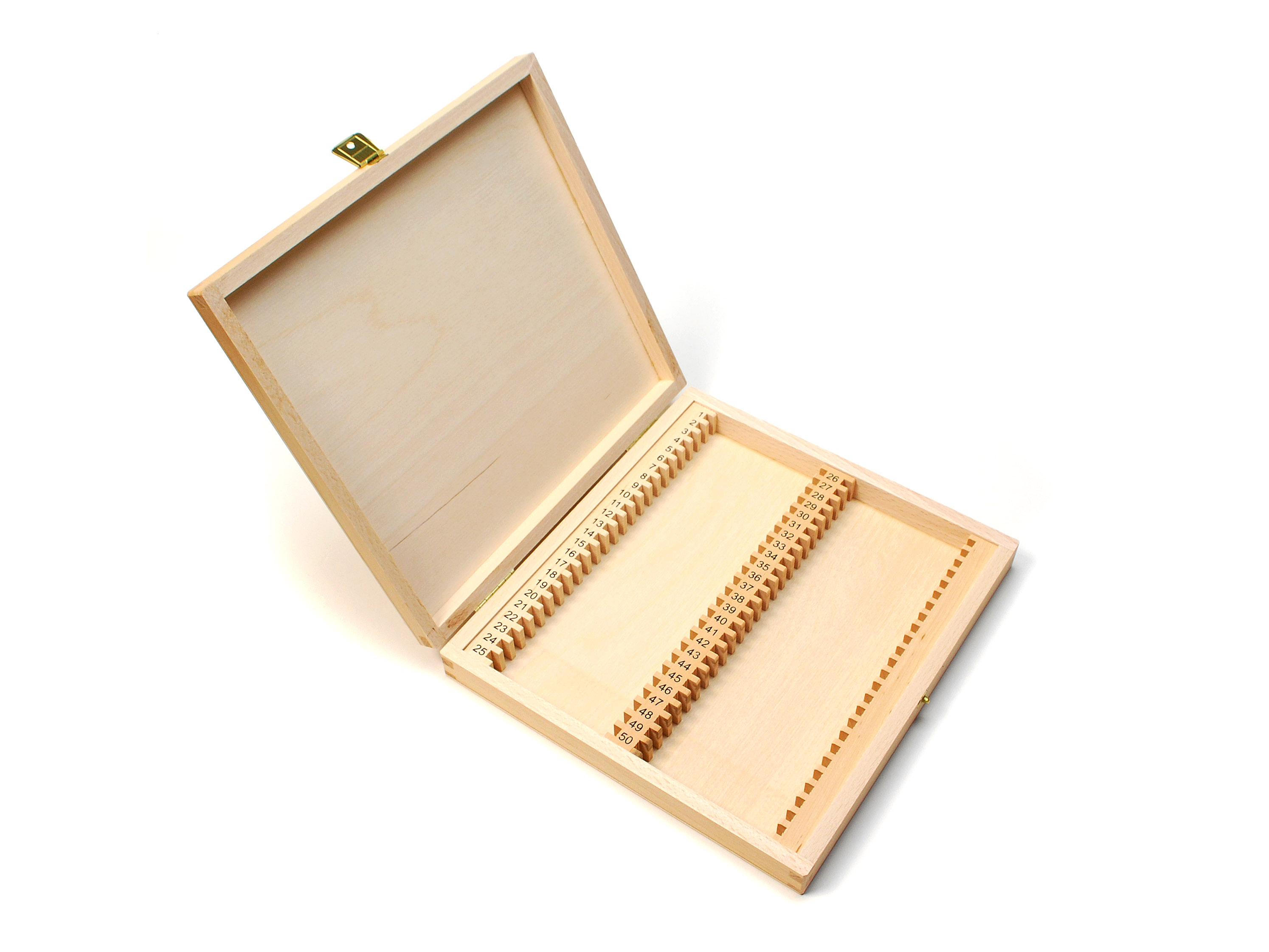 Holzkasten für 50 Plummerzellen