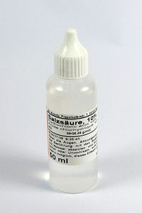 50ml-bottle of 10% hydrochloric acid