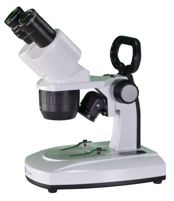 BMS Stereomicroscope "S-20-2L", 20x magnification, incident and transmitted LED light