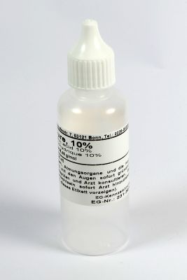 Bottle with hydrochloric acid