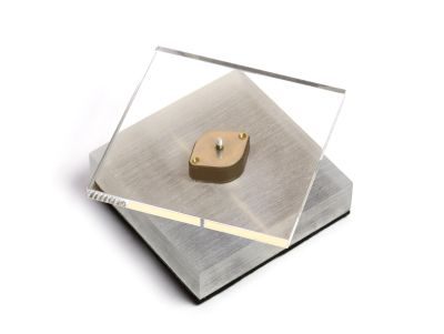 Solar Turntable 65 x 65 x 15 mm , matt acrylic block