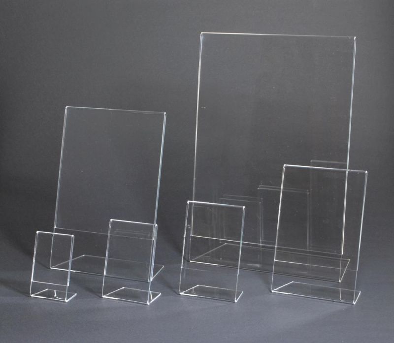 L-shaped stand, acrylic, 65 x 90 mm | 65 x 90 mm | S295
