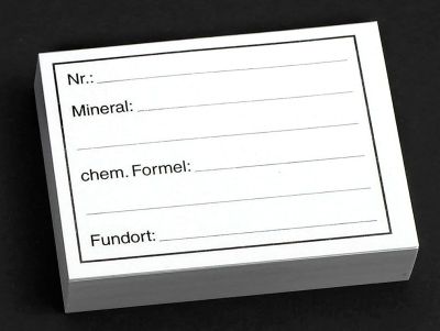 Label block for minerals (100 sheets)