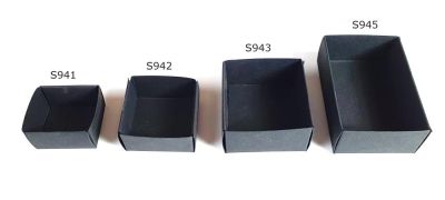 Packung mit 54 Faltschachteln, schwarz (43 x 43 mm)
