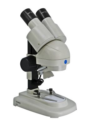 BMS Stereomicroscope "S-05-L", 20x magnification, LED, battery operation