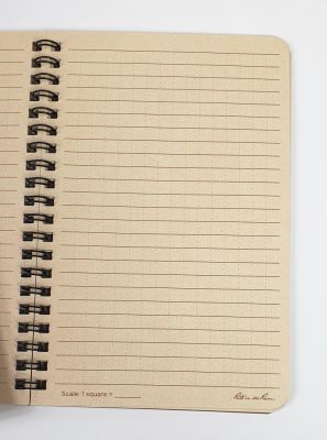 Field book spiral binding, tan/lined with guide lines