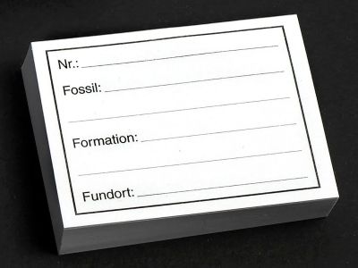 Etikettenblock für Fossilien (100 Blatt)