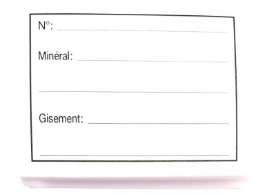 Etikettenblock für Mineralien (100 Blatt) französisch