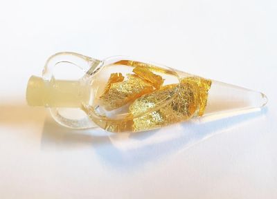Blattgold im Glasflacon (2x6 cm)