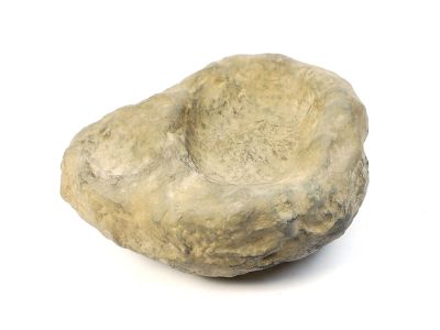 Cast: prehistoric stone lamp