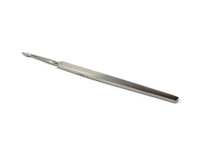 Stainless steel dissecting needle "lancet tip"